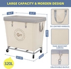 Laundry Hamper with Heavy Duty Steel Frame 320