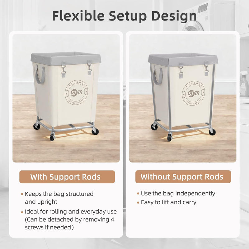 Laundry Hamper with Heavy Duty Steel Frame 320