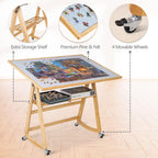 Lavievert Piece Jigsaw Puzzle Table with Legs Cover