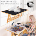 Lavievert Piece Jigsaw Puzzle Table with Legs Cover