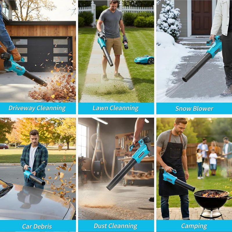Leaf Blower 20V Cordless Blowers with 2x4.0ah Battery