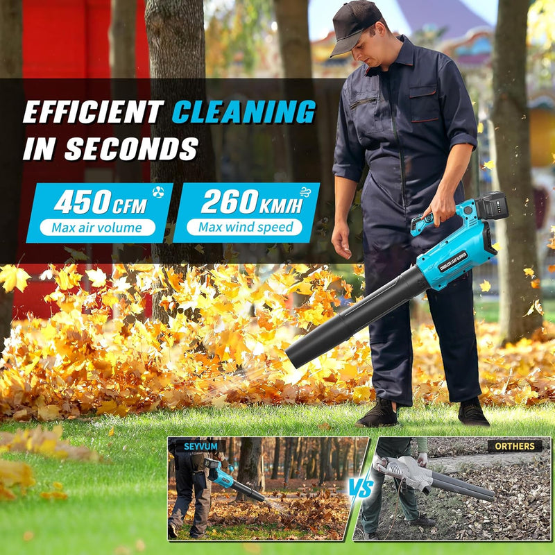 Leaf Blower 20V Cordless Blowers with 2x4.0ah Battery