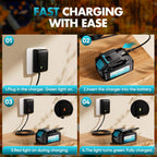 Leaf Blower Cordless 8000mah Battery with Fast Charger