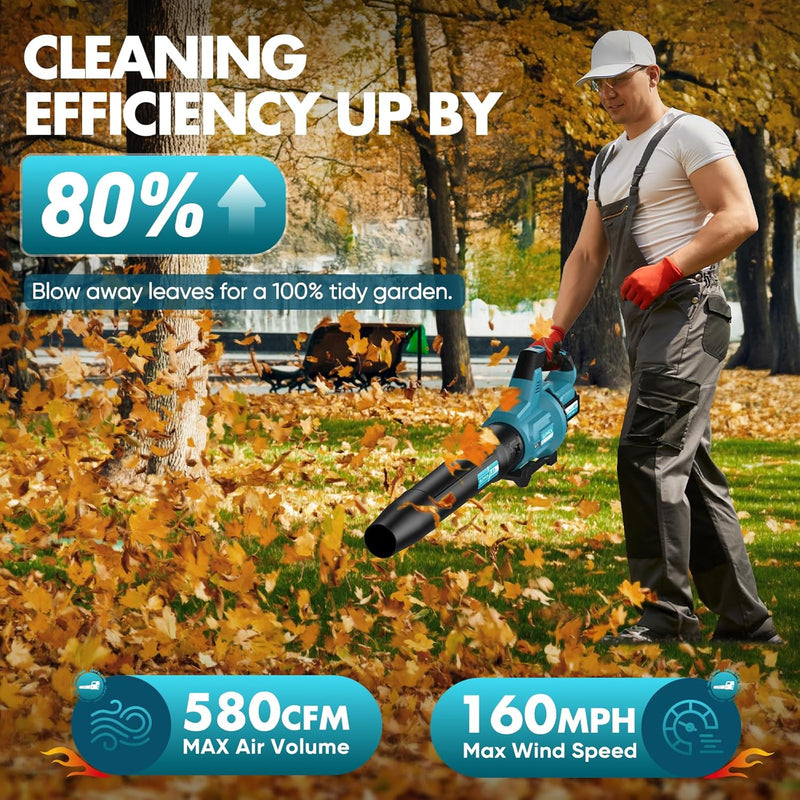 Leaf Blower Cordless 8000mah Battery with Fast Charger