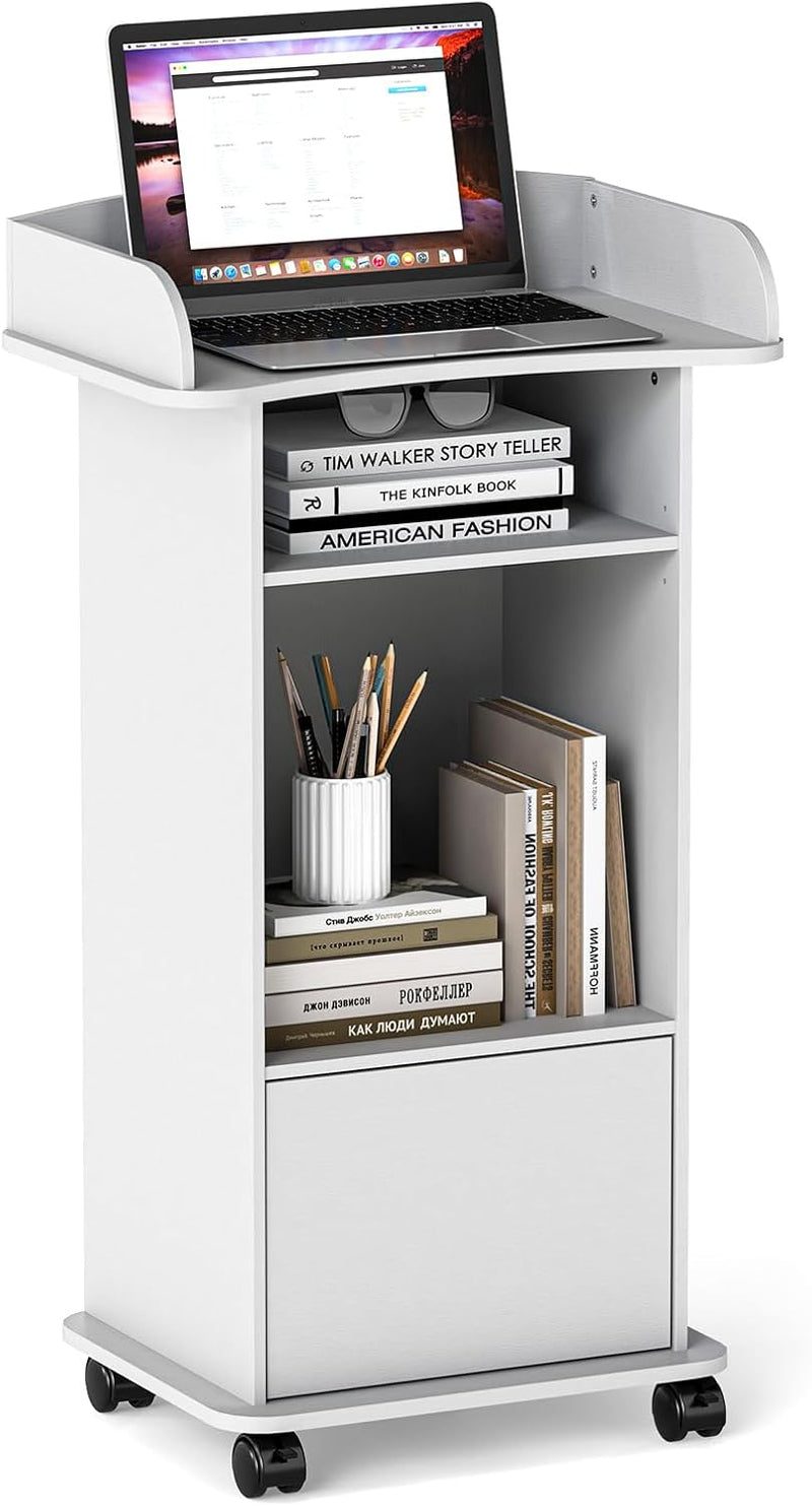 Lecterns Podiums Portable Mobile Wood Lectern Reception Desk