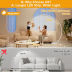 LED Arc Floor Lamp Dimmable Modern Standing