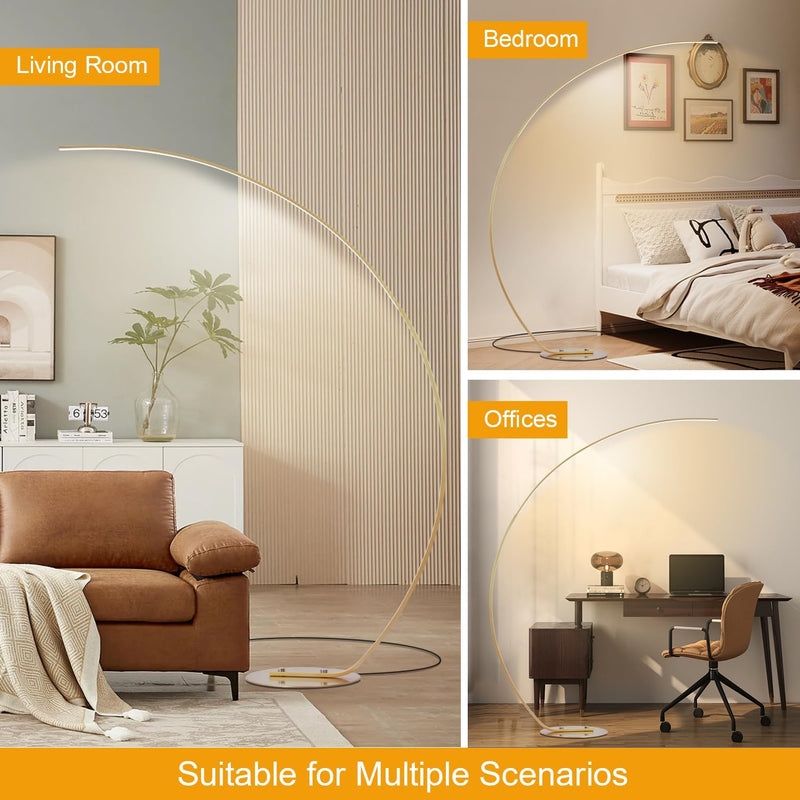LED Arc Floor Lamp Dimmable Modern Standing