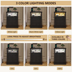 LED Bedside Table with Charging Station