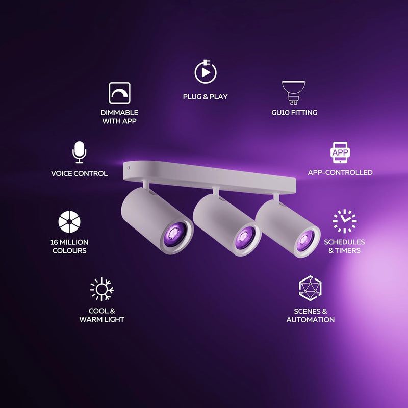 LED Ceiling Bar 4-Light Rotatable Wifi App