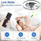 LED Ceiling Fan with Light: 16" Modern Low