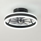 LED Ceiling Fans with Lights Remote Reversible Bladeless