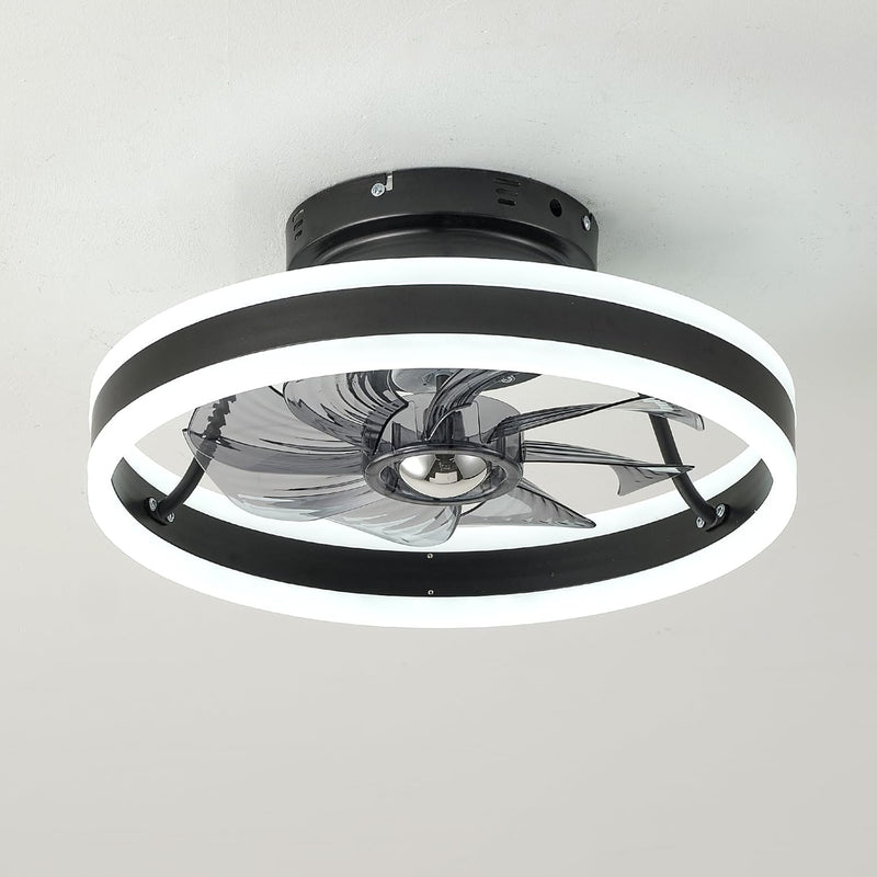 LED Ceiling Fans with Lights Remote Reversible Bladeless