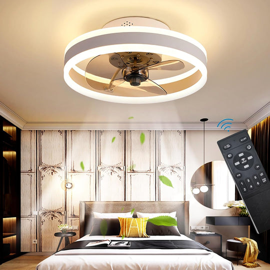 LED Ceiling Fans with Lights Reversible Remote 6