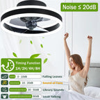 LED Ceiling Fans with Lights Reversible Remote 6