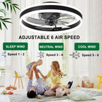 LED Ceiling Fans with Lights Reversible Remote 6