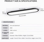 LED Ceiling Light 100CM Ultra-Slim Dimmable Linear Lamp