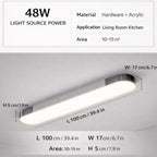 LED Ceiling Light 100CM Ultra-Slim Dimmable Linear Lamp