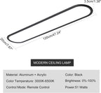 LED Ceiling Light 100CM Ultra-Slim Dimmable Linear Lamp