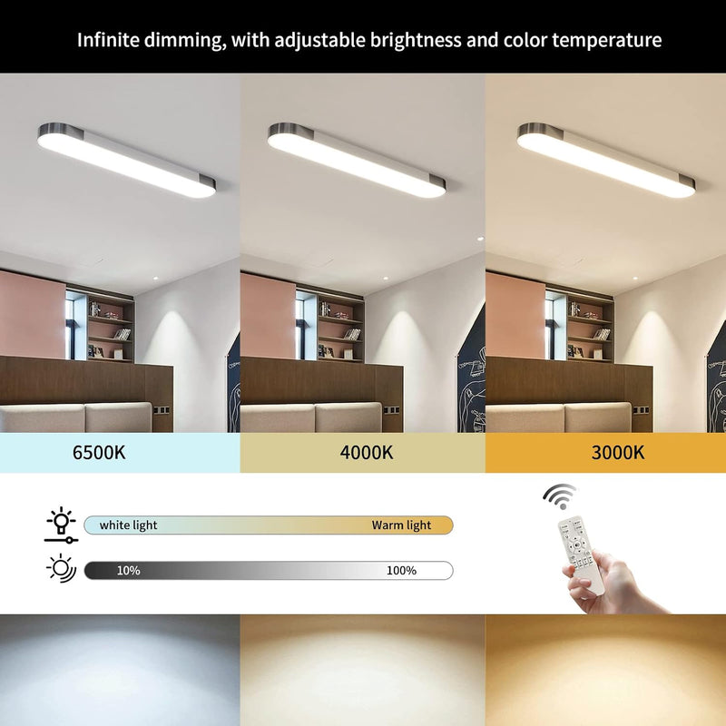 LED Ceiling Light 100CM Ultra-Slim Dimmable Linear Lamp