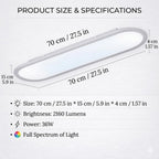 LED Ceiling Light 100CM Ultra-Slim Dimmable Linear Lamp