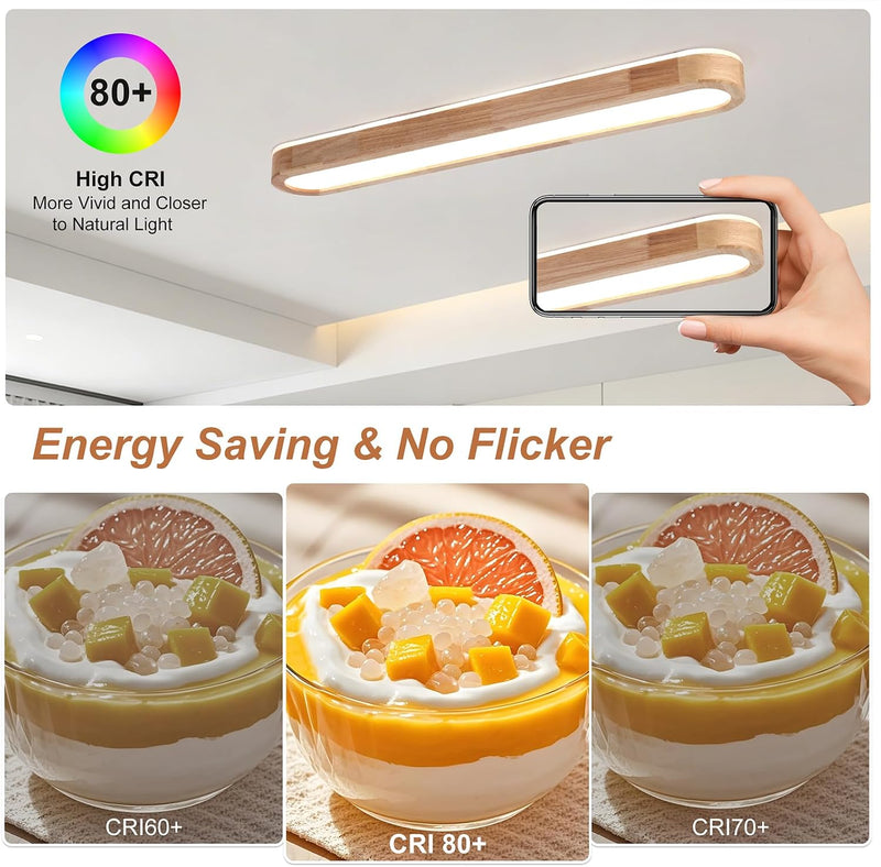 LED Ceiling Light 100CM Ultra-Slim Dimmable Linear Lamp