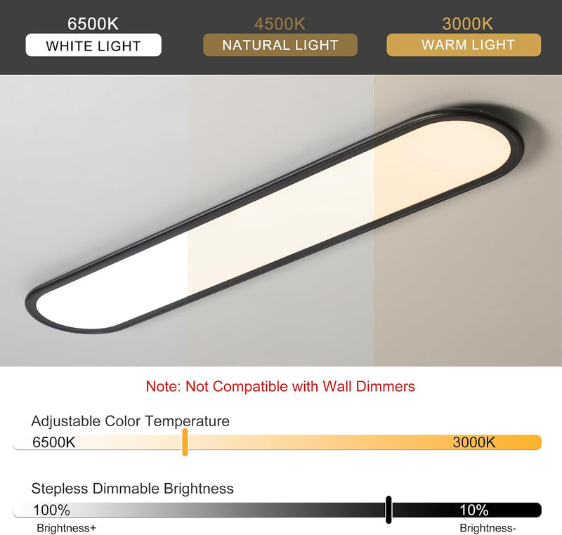 LED Ceiling Light 100CM Ultra-Slim Dimmable Linear Lamp