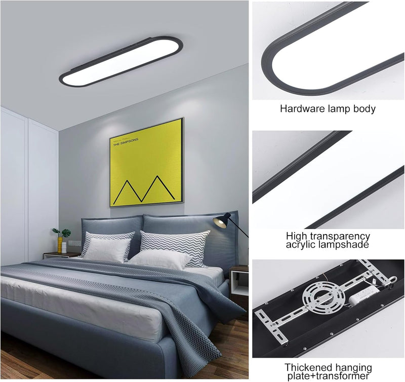 LED Ceiling Light 100CM Ultra-Slim Dimmable Linear Lamp