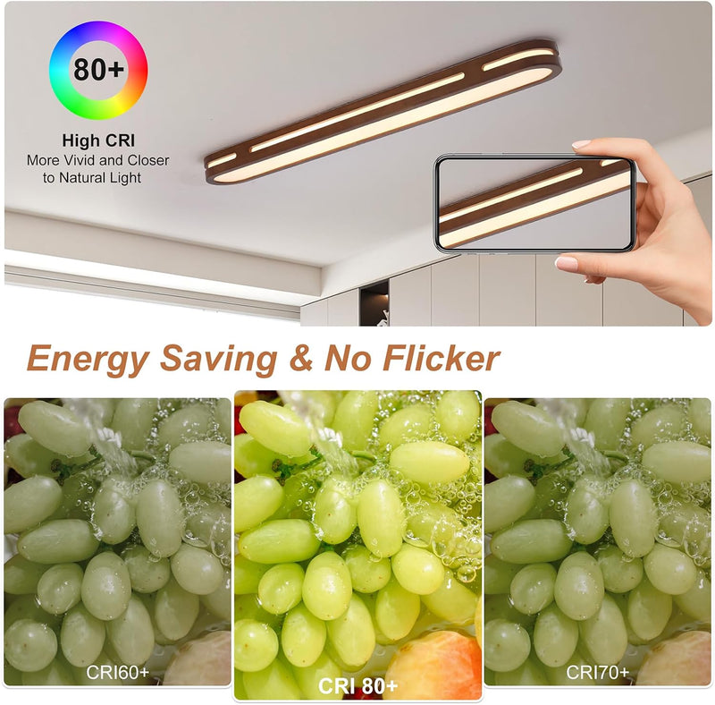 LED Ceiling Light 100CM Ultra-Slim Dimmable Linear Lamp