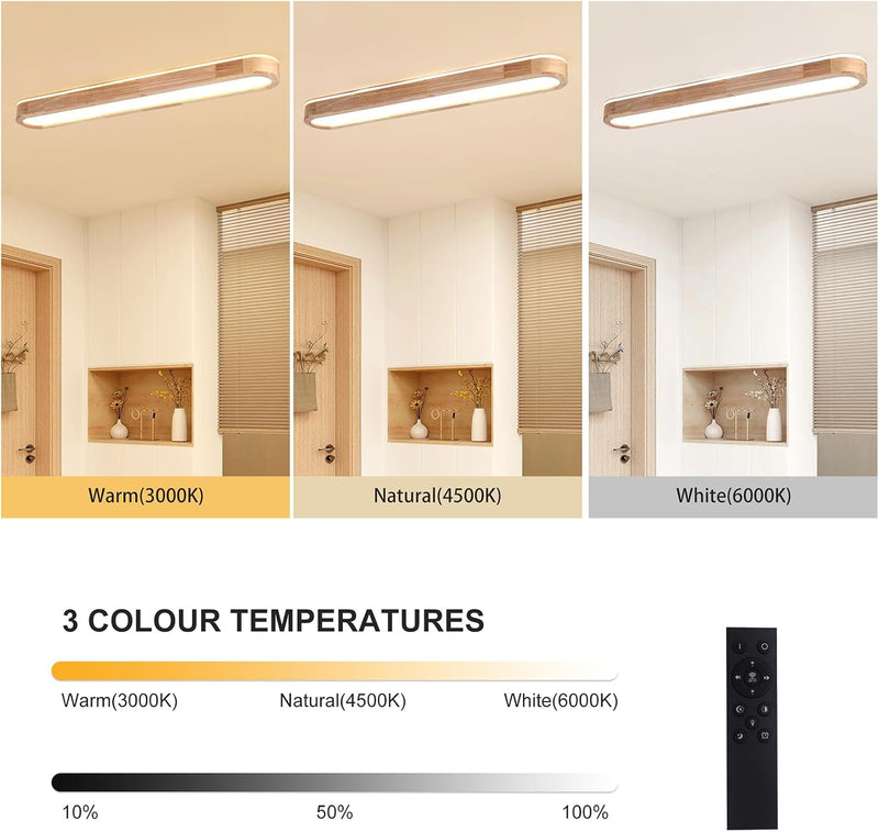 LED Ceiling Light 100CM Ultra-Slim Dimmable Linear Lamp