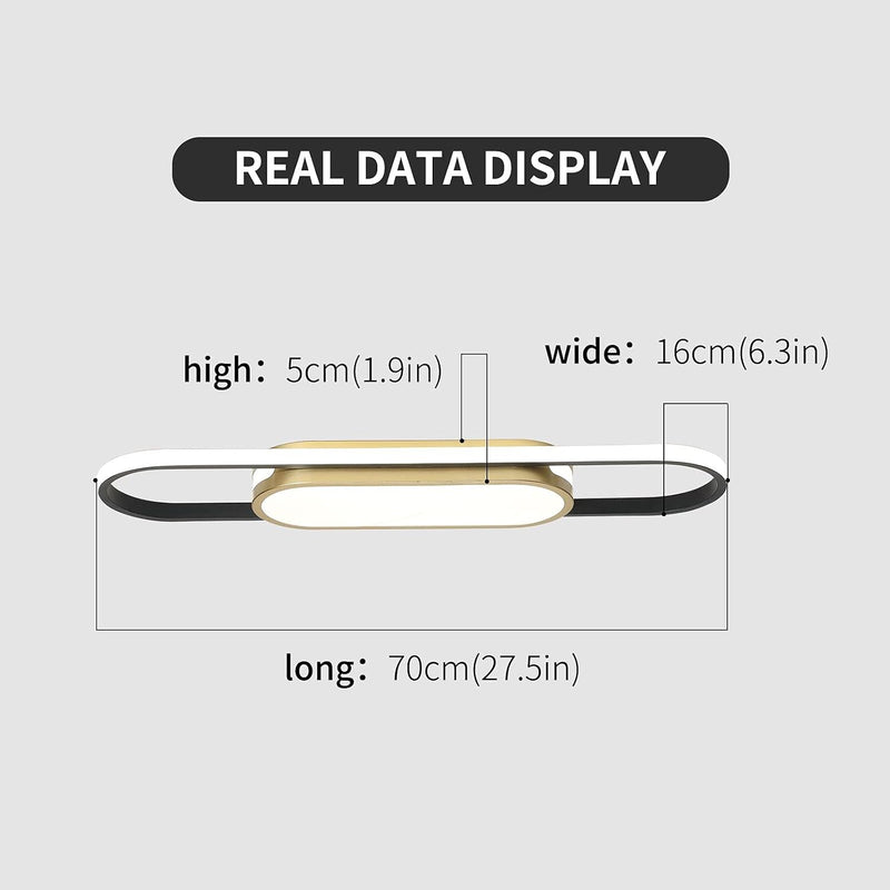 LED Ceiling Light 110CM Dimmable Oval Linear Flush