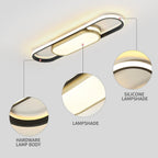 LED Ceiling Light 110CM Dimmable Oval Linear Flush
