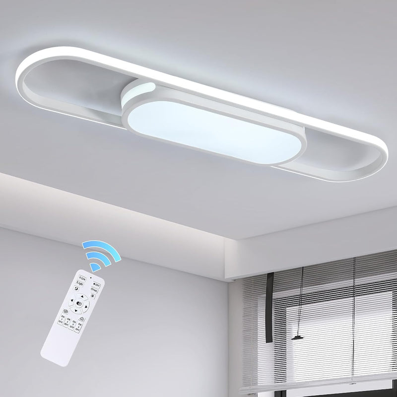LED Ceiling Light 110CM Dimmable Oval Linear Flush