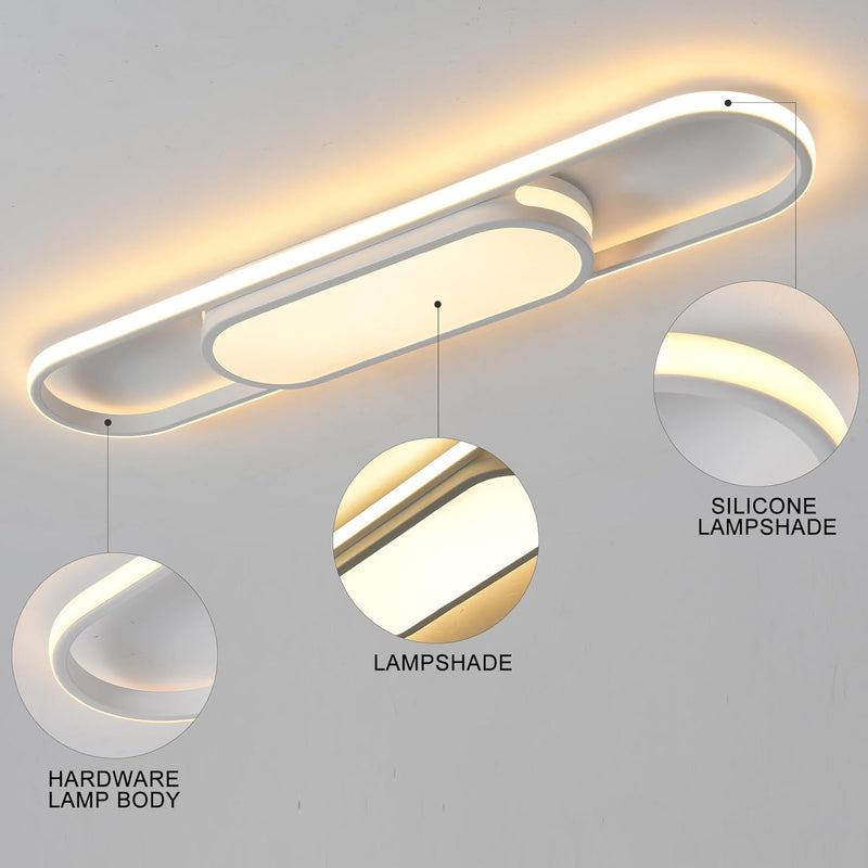 LED Ceiling Light 110CM Dimmable Oval Linear Flush