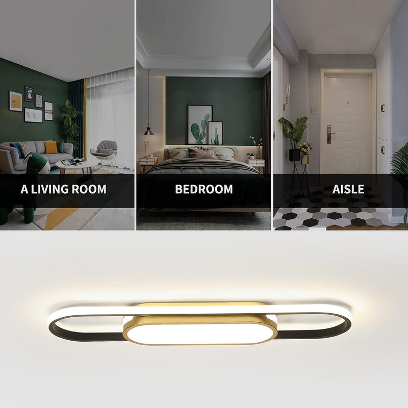 LED Ceiling Light 110CM Dimmable Oval Linear Flush