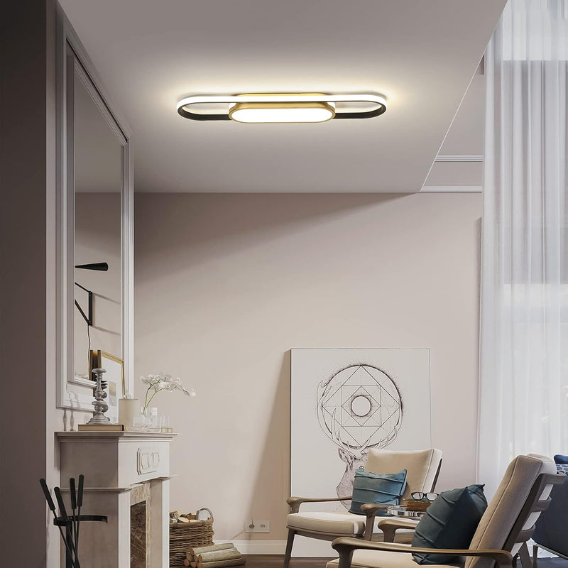 LED Ceiling Light 110CM Dimmable Oval Linear Flush