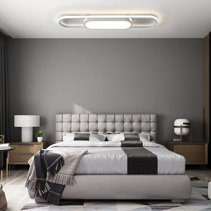 LED Ceiling Light 110CM Dimmable Oval Linear Flush