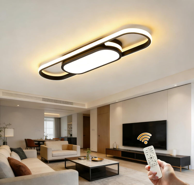 LED Ceiling Light 110CM Dimmable Oval Linear Flush