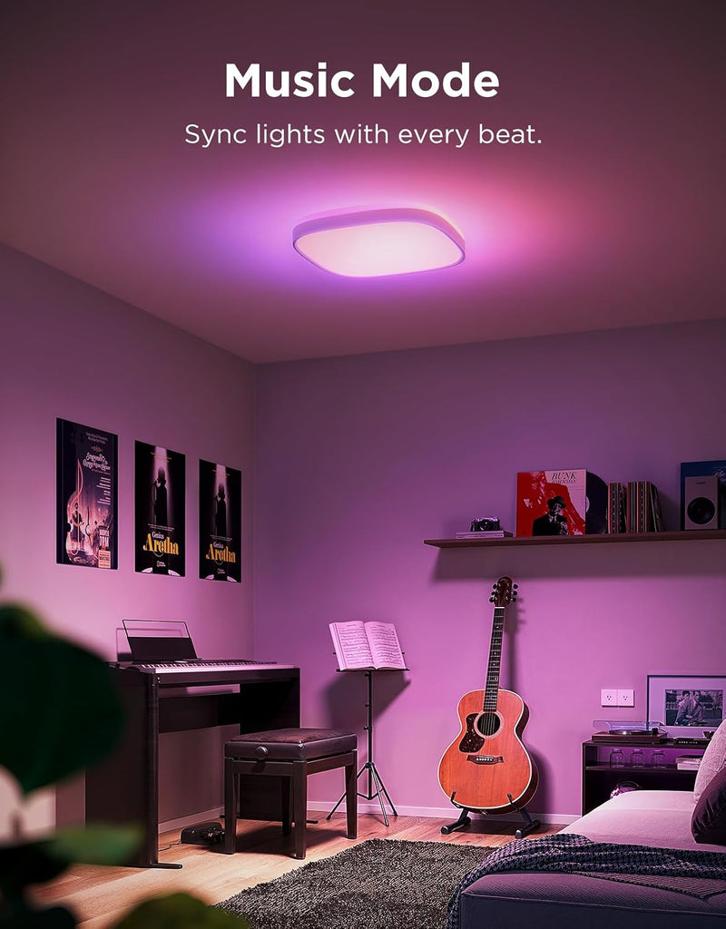 LED Ceiling Light 2400lm Smart Rgbic Lights Round