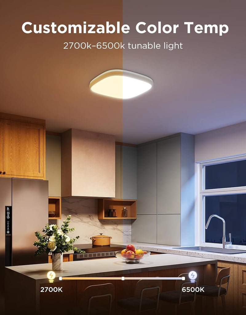 LED Ceiling Light 2400lm Smart Rgbic Lights Square