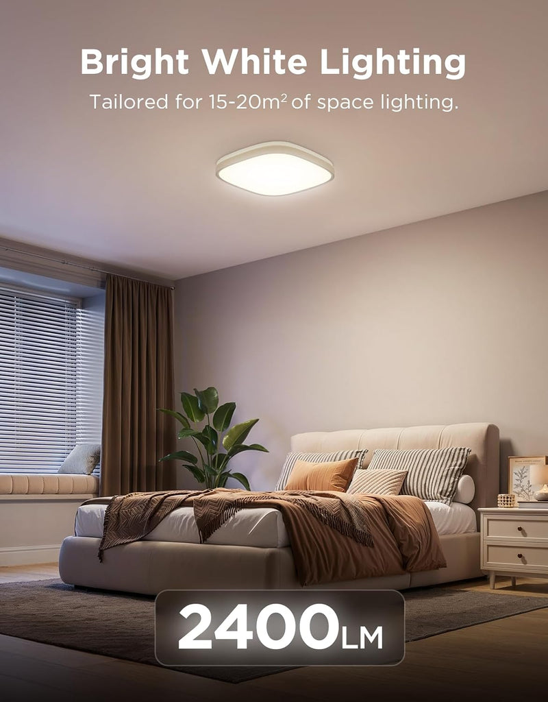 LED Ceiling Light 2400lm Smart Rgbic Lights Square