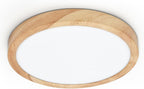 LED Ceiling Light 24W Wood Grain Flat Round