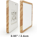 LED Ceiling Light 24W Wood Grain Flat Round