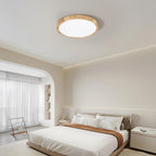 LED Ceiling Light 24W Wood Grain Flat Round