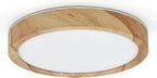 LED Ceiling Light 24W Wood Grain Flat Round