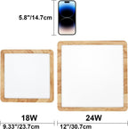 LED Ceiling Light 24W Wood Grain Flat Round