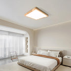 LED Ceiling Light 24W Wood Grain Flat Round
