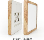 LED Ceiling Light 24W Wood Grain Flat Round
