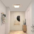 LED Ceiling Light 24W Wood Grain Flat Round