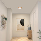 LED Ceiling Light 24W Wood Grain Flat Round