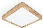 LED Ceiling Light 24W Wood Grain Flat Round